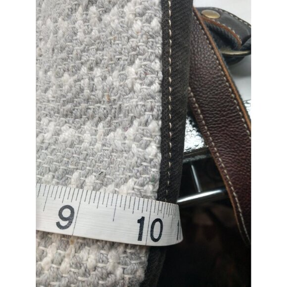 Myra Bag Leather & Wool Tote Backpack With Tassel Accent - Picture 5 of 14